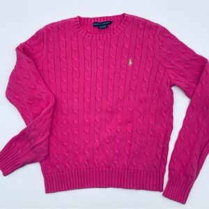 Ralph Lauren Pink Cable Knit Sweater